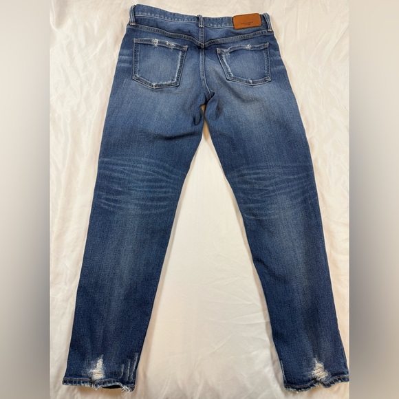 MOUSSY VINTAGE Distressed Skinny Jeans Size 30 Raw Hem Japanese Denim - Picture 3 of 13
